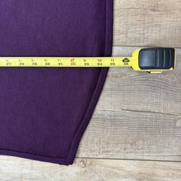 J. Jill Womens Wool Blend Knit Grace Tunic Sweater Size M Purple Side Slits NEW - Picture 11 of 12